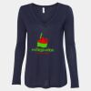 Women's Flowy Long Sleeve V-Neck Tee Thumbnail
