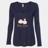 Women's Flowy Long Sleeve V-Neck Tee Thumbnail