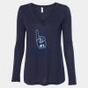 Women's Flowy Long Sleeve V-Neck Tee Thumbnail