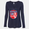 Women's Flowy Long Sleeve V-Neck Tee Thumbnail