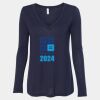 Women's Flowy Long Sleeve V-Neck Tee Thumbnail