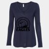 Women's Flowy Long Sleeve V-Neck Tee Thumbnail