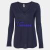 Women's Flowy Long Sleeve V-Neck Tee Thumbnail