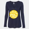 Women's Flowy Long Sleeve V-Neck Tee Thumbnail