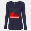 Women's Flowy Long Sleeve V-Neck Tee Thumbnail