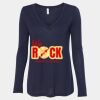 Women's Flowy Long Sleeve V-Neck Tee Thumbnail