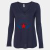 Women's Flowy Long Sleeve V-Neck Tee Thumbnail
