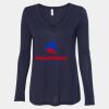 Women's Flowy Long Sleeve V-Neck Tee Thumbnail