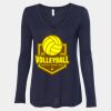 Women's Flowy Long Sleeve V-Neck Tee Thumbnail