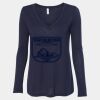 Women's Flowy Long Sleeve V-Neck Tee Thumbnail