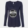 Women's Flowy Long Sleeve V-Neck Tee Thumbnail