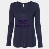 Women's Flowy Long Sleeve V-Neck Tee Thumbnail