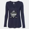 Women's Flowy Long Sleeve V-Neck Tee Thumbnail