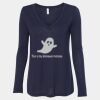 Women's Flowy Long Sleeve V-Neck Tee Thumbnail