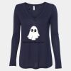 Women's Flowy Long Sleeve V-Neck Tee Thumbnail