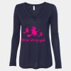 Women's Flowy Long Sleeve V-Neck Tee Thumbnail