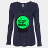 Women's Flowy Long Sleeve V-Neck Tee Thumbnail