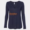 Women's Flowy Long Sleeve V-Neck Tee Thumbnail
