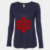 Women's Flowy Long Sleeve V-Neck Tee Thumbnail