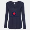 Women's Flowy Long Sleeve V-Neck Tee Thumbnail