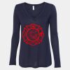 Women's Flowy Long Sleeve V-Neck Tee Thumbnail