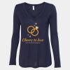 Women's Flowy Long Sleeve V-Neck Tee Thumbnail