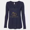 Women's Flowy Long Sleeve V-Neck Tee Thumbnail