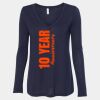 Women's Flowy Long Sleeve V-Neck Tee Thumbnail