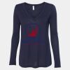 Women's Flowy Long Sleeve V-Neck Tee Thumbnail