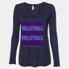 Women's Flowy Long Sleeve V-Neck Tee Thumbnail