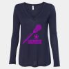 Women's Flowy Long Sleeve V-Neck Tee Thumbnail