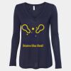 Women's Flowy Long Sleeve V-Neck Tee Thumbnail