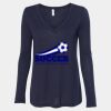 Women's Flowy Long Sleeve V-Neck Tee Thumbnail