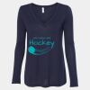 Women's Flowy Long Sleeve V-Neck Tee Thumbnail