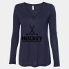 Women's Flowy Long Sleeve V-Neck Tee Thumbnail