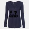 Women's Flowy Long Sleeve V-Neck Tee Thumbnail