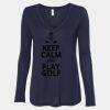 Women's Flowy Long Sleeve V-Neck Tee Thumbnail
