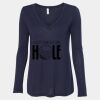 Women's Flowy Long Sleeve V-Neck Tee Thumbnail