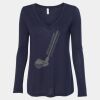 Women's Flowy Long Sleeve V-Neck Tee Thumbnail