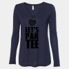 Women's Flowy Long Sleeve V-Neck Tee Thumbnail