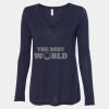 Women's Flowy Long Sleeve V-Neck Tee Thumbnail