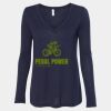 Women's Flowy Long Sleeve V-Neck Tee Thumbnail