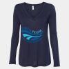 Women's Flowy Long Sleeve V-Neck Tee Thumbnail
