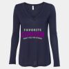 Women's Flowy Long Sleeve V-Neck Tee Thumbnail