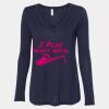 Women's Flowy Long Sleeve V-Neck Tee Thumbnail