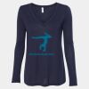 Women's Flowy Long Sleeve V-Neck Tee Thumbnail