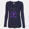 Women's Flowy Long Sleeve V-Neck Tee Thumbnail