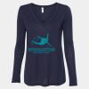 Women's Flowy Long Sleeve V-Neck Tee Thumbnail