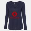 Women's Flowy Long Sleeve V-Neck Tee Thumbnail